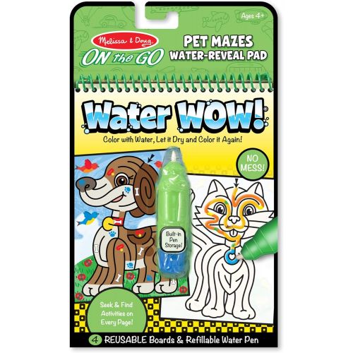  Melissa & Doug On the Go Water Wow! Water-Reveal Activity Pad - Pet Mazes