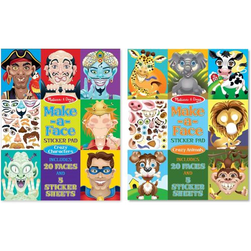  Melissa & Doug Make-a-Face Bundle - Crazy Characters and Animals