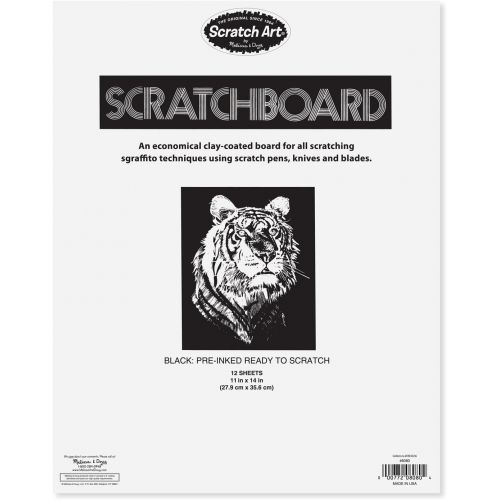  Melissa & Doug Scratchboard 11 x 14 Black Coated 12-Board