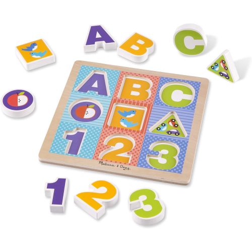  Melissa & Doug FIRST PLAY ABC-123 Chunky Puzzle