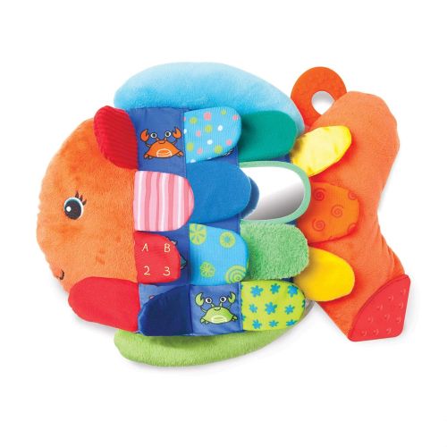  Melissa & Doug Flip Fish Baby Toy (Developmental Toy, Best for Babies and Toddlers, All Ages) & Soft Activity Book - Whose Feet (Developmental Toys, Best for Babies & Toddlers, All
