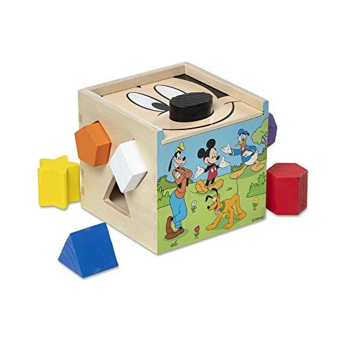  Melissa & Doug Mickey Mouse & Friends Wooden Shape Sorting Cube