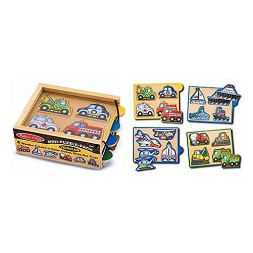  Melissa & Doug Vehicles Mini-Puzzle Pack