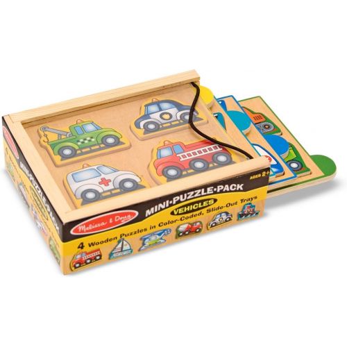  Melissa & Doug Vehicles Mini-Puzzle Pack