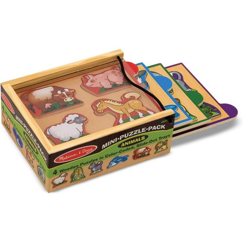  Melissa & Doug Animals Mini-Puzzle Pack