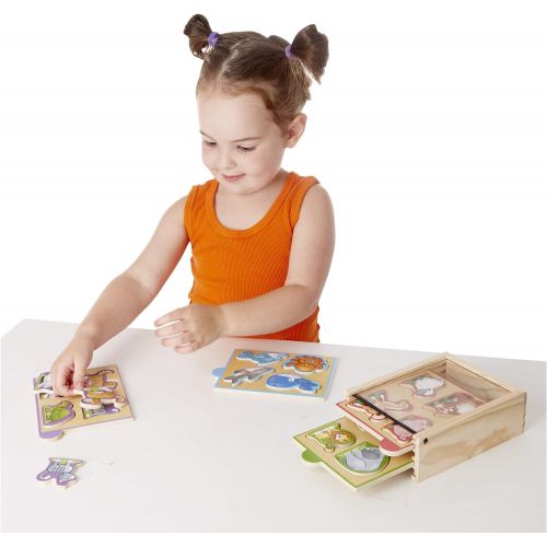  Melissa & Doug Animals Mini-Puzzle Pack