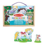 Melissa & Doug Show Horse and Dog Magnetic Dress- Wooden Figures Pretend Play Set (52 pcs)