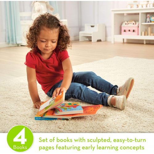  Melissa & Doug E-Z Page Turners Books 4-Pack (12-Page Board Books with Sculpted Easy-Turn Pages)