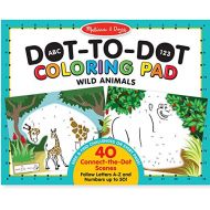 Melissa & Doug ABC - 123 Dot-to-Dot Coloring Pad - Wild Animals