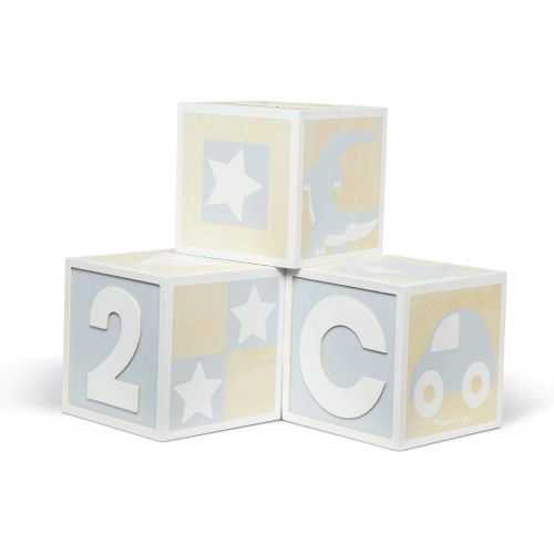  Melissa & Doug Jumbo Wooden ABC-123 Blocks - Natural