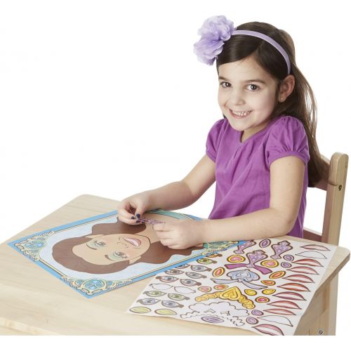  Melissa & Doug Make-a-Face Sticker Pads Set: Fashion Faces, Sparkling Princesses, Crazy Animals