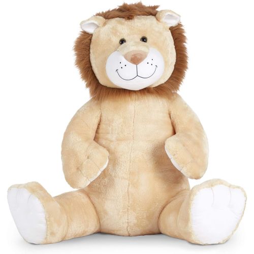  Melissa & Doug Gentle Jumbo Lion Giant Stuffed Plush Animal (Sits Nearly 3 Feet Tall)