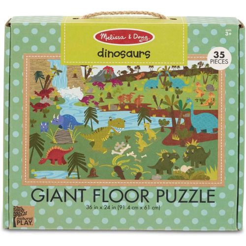  Melissa & Doug Natural Play Giant Floor Puzzle: Dinosaurs (35 Pieces)