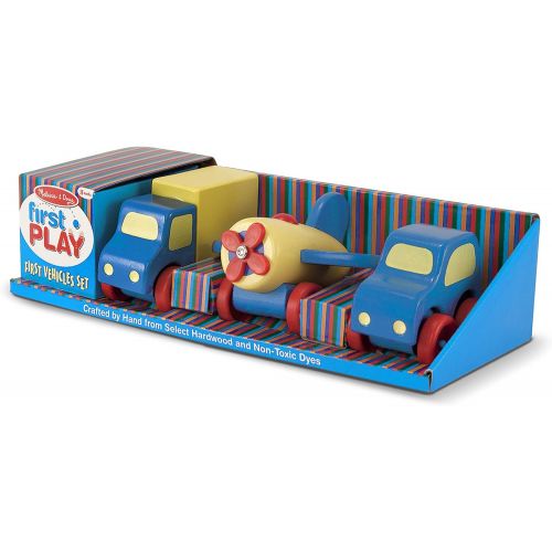  Melissa & Doug Deluxe Wooden First Vehicles Set