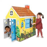 Melissa & Doug Cardboard Structure Cottage Playhouse 55 x 33 x 39, Multicolor