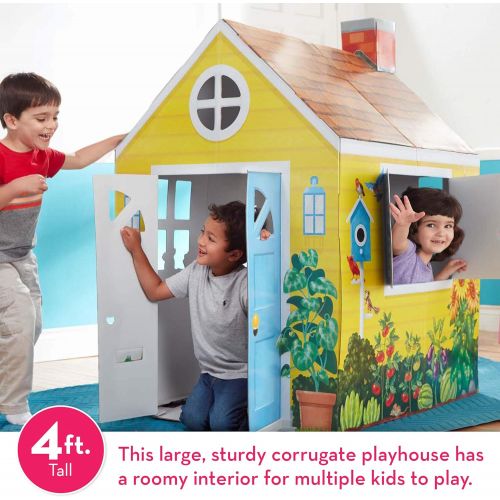  Melissa & Doug Cardboard Structure Cottage Playhouse 55 x 33 x 39, Multicolor