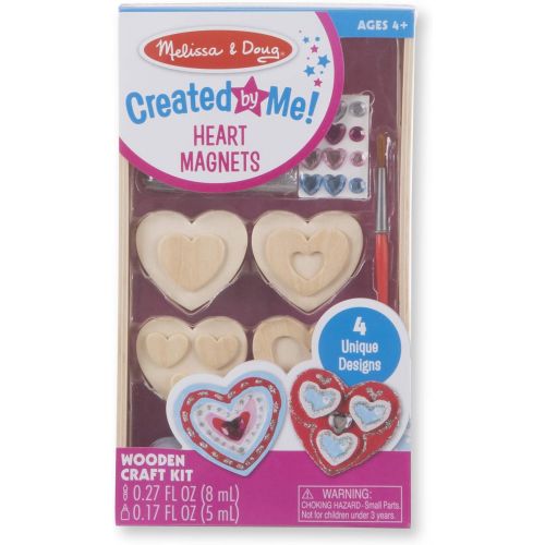 Melissa & Doug Wooden Heart Magnets Craft Kit