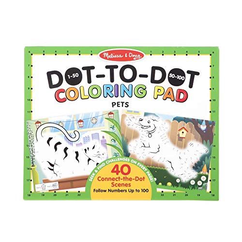  Melissa & Doug 123 Dot-to-Dot Coloring Pads - Pets