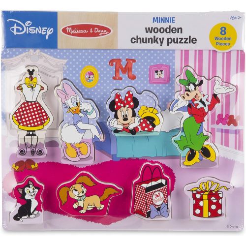  Melissa & Doug Disney Minnie Mouse and Friends Wooden Chunky Puzzle (8 pcs)