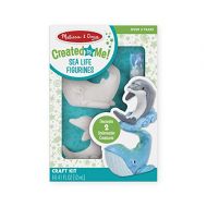 Melissa & Doug Decorate-Your-Own Sea Life Figurines Craft Kit - Paint a Whale and Dolphin