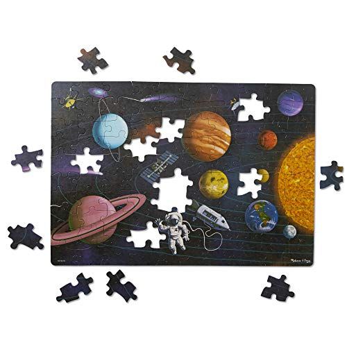  Melissa & Doug Natural Play Cardboard Jigsaw Floor Puzzle: Outer Space (100 Pieces)