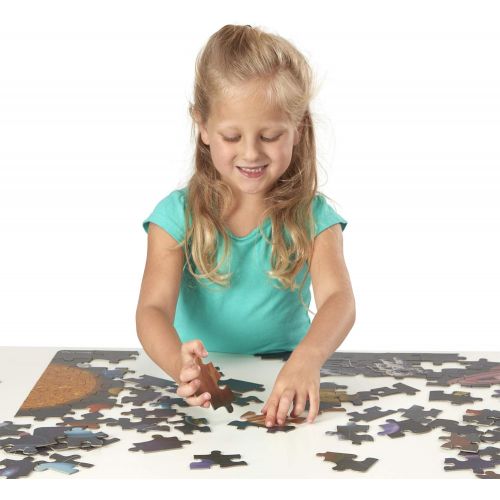  Melissa & Doug Natural Play Cardboard Jigsaw Floor Puzzle: Outer Space (100 Pieces)