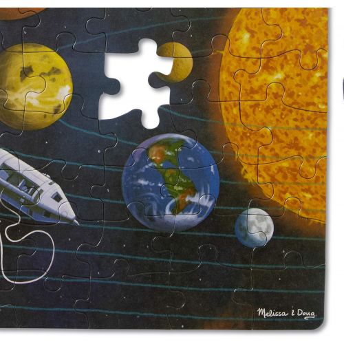  Melissa & Doug Natural Play Cardboard Jigsaw Floor Puzzle: Outer Space (100 Pieces)