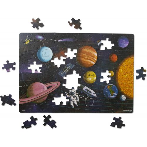  Melissa & Doug Natural Play Cardboard Jigsaw Floor Puzzle: Outer Space (100 Pieces)