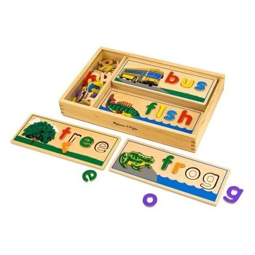  Melissa & Doug See & Spell Wooden Play Set + FREE Scratch Art Mini-Pad Bundle [29407]