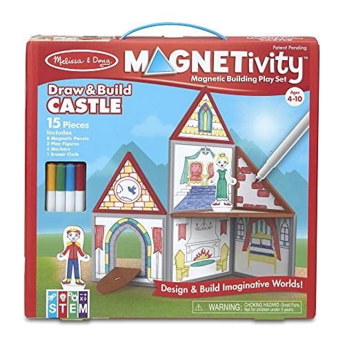  Melissa & Doug Magentivity Magnetic Dress-Up Play Set  Draw & Build Castle