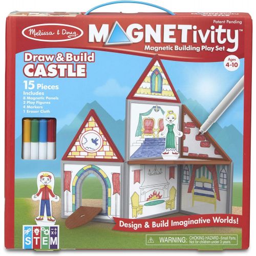  Melissa & Doug Magentivity Magnetic Dress-Up Play Set  Draw & Build Castle