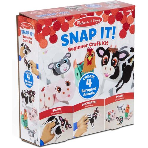  Melissa & Doug Snap It! Barnyard Farm Animals Beginner Craft Kit