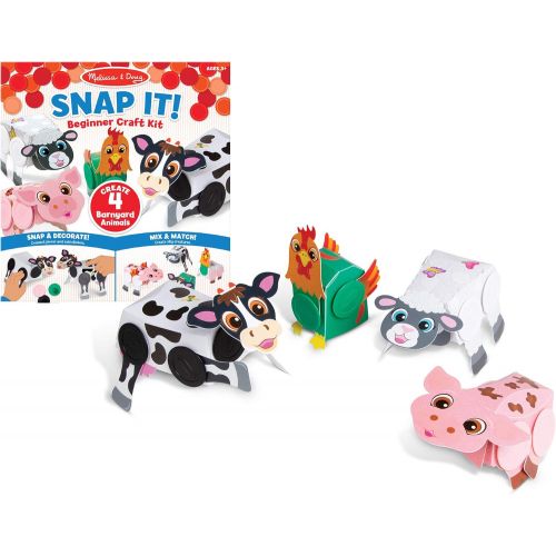  Melissa & Doug Snap It! Barnyard Farm Animals Beginner Craft Kit