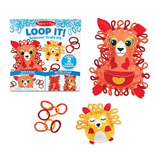  Melissa & Doug Loop It! Cuddly Kangaroos Beginner Craft Kit  Felt Kangaroo and Baby Joey