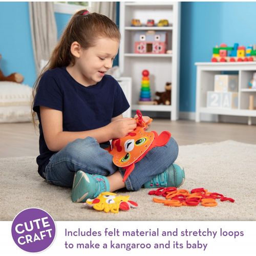  Melissa & Doug Loop It! Cuddly Kangaroos Beginner Craft Kit  Felt Kangaroo and Baby Joey