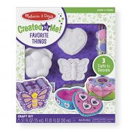 Melissa & Doug Decorate-Your-Own Favorite Things Craft Kits Set: Flower and Heart Treasure Box and Butterfly Bank
