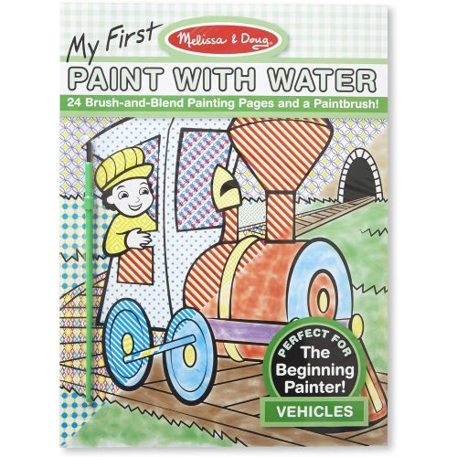  Melissa & Doug 9339 My First Paint With Water Coloring Book - Vehicles (24 Painting Pages)
