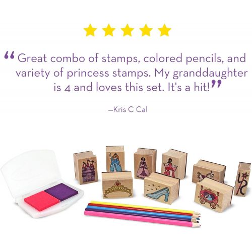  Melissa & Doug Wooden Princess Stamp Set