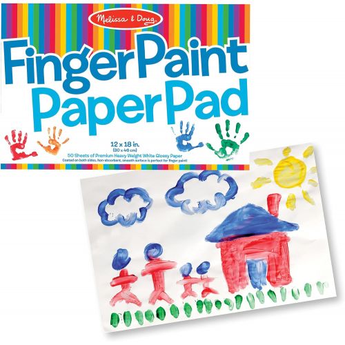  Melissa & Doug Finger Paint Paper Pad (12 x 18 inches) - 50 Sheets, 2-Pack