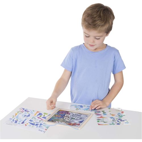  Melissa & Doug Peel and Press Stained Glass Sticker Set: Undersea Fantasy - 100+ Stickers, Frame