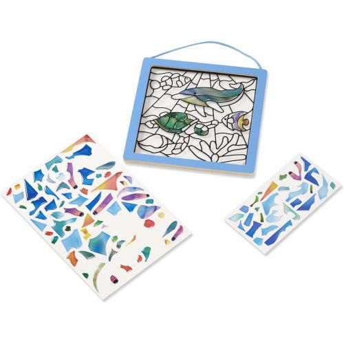  Melissa & Doug Peel and Press Stained Glass Sticker Set: Undersea Fantasy - 100+ Stickers, Frame