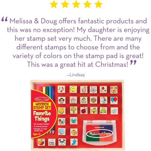  Melissa & Doug Wooden Favorite Things Stamp Set