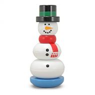 Melissa & Doug Snowman Stacker Wooden Toddler Toy (8 pcs)