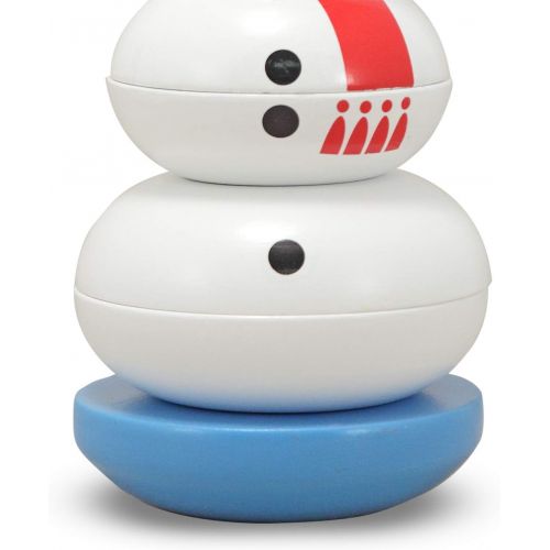  Melissa & Doug Snowman Stacker Wooden Toddler Toy (8 pcs)