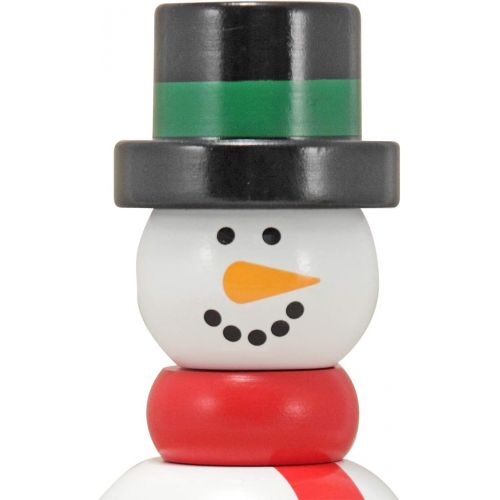  Melissa & Doug Snowman Stacker Wooden Toddler Toy (8 pcs)