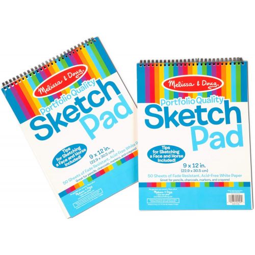  Melissa & Doug Sketch Pad (9 x 12 inches) - 50 Sheets, 2-Pack