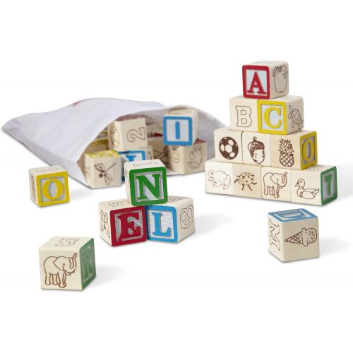  Melissa & Doug Wooden ABC/123 Blocks