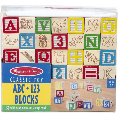  Melissa & Doug Wooden ABC/123 Blocks