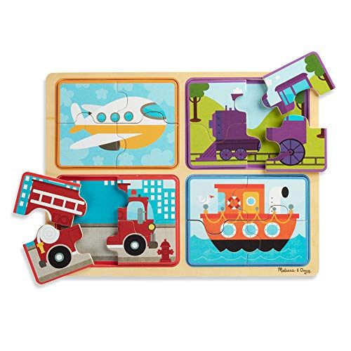  Melissa & Doug Natural Play Wooden Puzzle: Ready, Set, Go