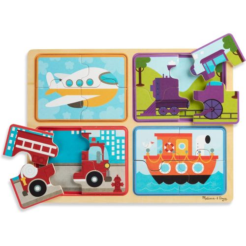  Melissa & Doug Natural Play Wooden Puzzle: Ready, Set, Go